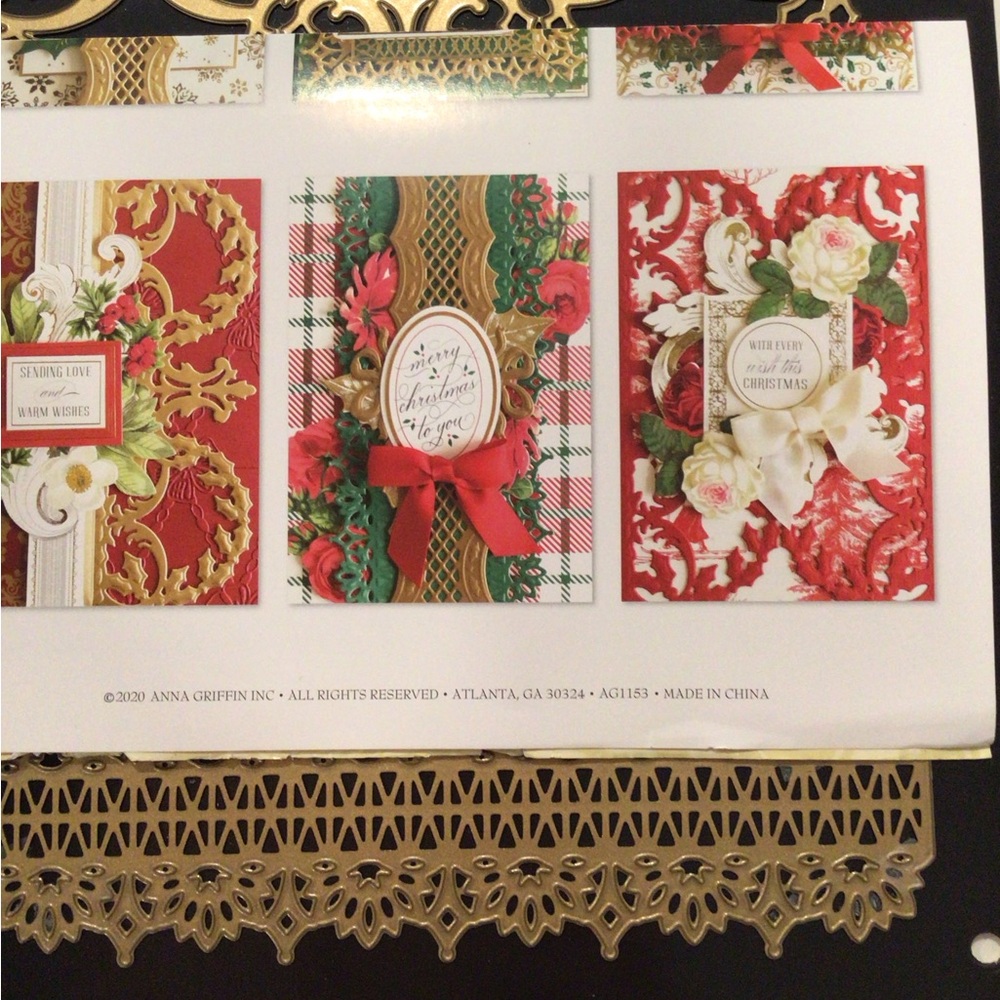 Anna Griffin Christmas FANCY HOLIDAY BORDER Dies AG1153 Set of 3 Retired - Picture 4 of 6